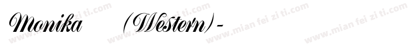 Monika 常规斜体(Western)字体转换